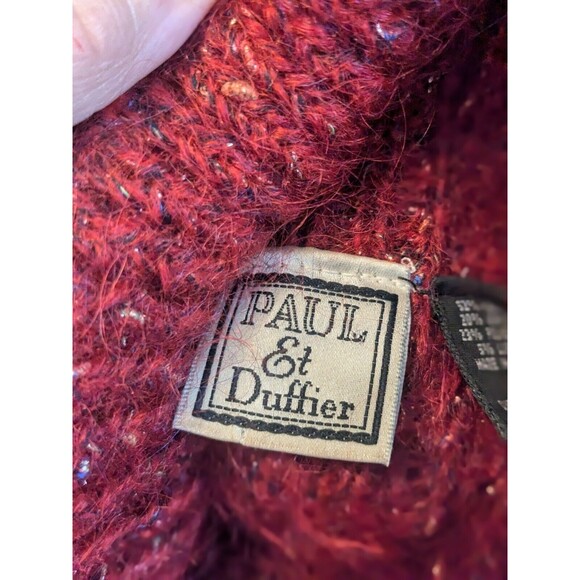 Paul & Duffier Mohair Blend Sweater With Pockets Sz M Long Tunic Oversized - Picture 4 of 11